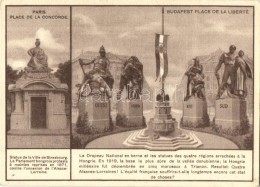 * T2/T3 Paris, Place De La Concorde; Budapest, Place De La Liberté; Irredenta Postcard, Trianon On The... - Non Classificati