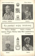 ** T2 1914 Ku Pamieci Wojny Swiatowej / Polish World War I Commemorative Postcard, Franz Joseph, Kaiser Wilhelm II,... - Sin Clasificación