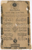 1806. 10G Vízjellel, Szárazpecsét T:IV,V Ragasztott
Austrian Empire 1806. 10 Gulden With... - Unclassified