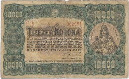 1923. 10.000K 'Orell Füssli Zürich' Piros Sorozat-és Sorszám T:III-
Adamo K42/1 - Non Classificati