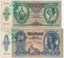 1930. 100P + 1932. 50P + 1936. 10P + 1941. 20P Mindegyik Hamis Nyilaskeresztes 'Városi PártvezetÅ‘... - Zonder Classificatie