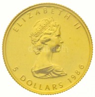 Kanada 1986. 5D Au 'II. Erzsébet' (3,12g/0.999) T:1
Canada 1986. 5 Dollars Au 'Elisabeth II' (3,12g/0.999)... - Zonder Classificatie