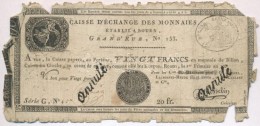 Franciaország / Rouen 1797-1803. 20Fr 'annulé (érvénytelen)'... - Sin Clasificación