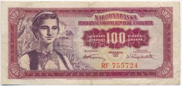 Jugoszlávia 1955. 100D T:III
Yugoslavia 1955. 100 Dinara C:F - Non Classés