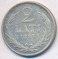 Lettország 1925. 2L Ag T:2 Patina 
Latvia 1925. 2 Lati Ag C:XF Patina 
Krause KM#8 - Non Classificati