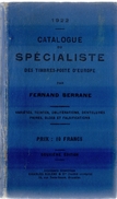 SERRANE 1922 LE SPECIALISTE DES TIMBRES D'EUROPE  (ref CAT22) - Filatelia E Storia Postale