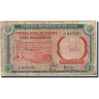 Billet, Nigéria, 5 Shillings, Undated (1968), Undated, KM:10a, TB - Nigeria