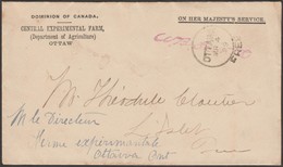 Canada 1899. Enveloppe En Franchise De La Ferme Expérimentale Centrale (Central Experimental Farm), Centre De Recherche - Agriculture