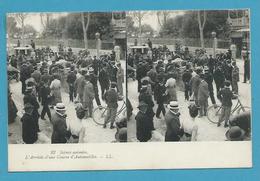 CPA 23 Stéréo Stéréoscopique L'arrivée D'une Course Automobiles - éditeur L.L. - Cartoline Stereoscopiche