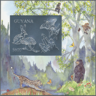 Thematik: Umweltschutz / Environment Protection: 1993, Guyana. Lot Of 100 SILVER Blocks With $600 Stamp FOREST ANIMALS S - Umweltschutz Und Klima
