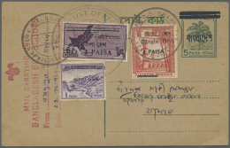 Thematik: Pfadfinder / Boy Scouts: 1971 Bangladesh BOY SCOUTS Mail: Group Of 17 Covers, Postal Stationery Envelope And C - Sonstige & Ohne Zuordnung