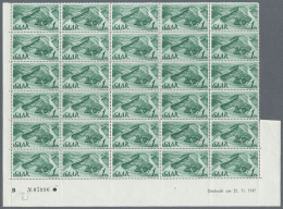 Saarland (1947/56): 1947, Neuauflage Mit Kopfstehendem Überdruck Im 20ger Bogenteil Vom Unterrand Postfrisch Mit Mi - Unused Stamps