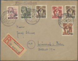 Saarland (1947/56): 1947/1956, Partie Von Ca. 90 Briefe/Karten Mit Zahlreichen FDC's Und Maxikarten (meist Mehrfach), Da - Covers & Documents
