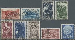 Saarland (1947/56): 1947/1959, Sauber Gestempelte Sammlung Auf Steckseiten, Bis Auf Das Blockpaar Und Den Dienstmarkensa - Used Stamps
