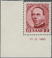 Saarland (1947/56): 1947/1959, Reichhaltiger, Oft Postfrischer Bestand Auf Stecktafeln/Vordrucken/Blättern, Dabei E - Used Stamps