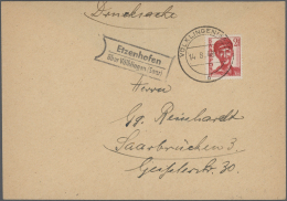 Saarland (1947/56): 1947/1959, ORTSSTEMPEL DES SAARLANDES (ohne Saarbrücken), Stempel-Spezialsammlung Mit über - Covers & Documents