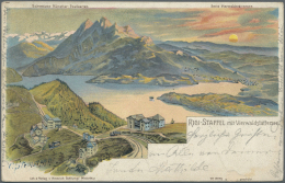 Schweiz - Hotelpost: 1890er-1930er Jahre: Lot Mit 23 Belegen Mit Bezug Zu Hotels, Dabei Ansichtskarten, Hotelstempel, Br - Sonstige & Ohne Zuordnung
