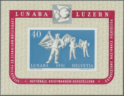 Schweiz: 1936/1990 (ca.), Dubletten Der BLOCKS Und KLEINBÖGEN Im Großen Album Mit Etlichen Besseren Ausgaben - Sammlungen