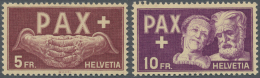 Schweiz: 1914/1953, Saubere Zusammenstellung Von Besseren Ausgaben, Dabei MiNr. 121/23, 447/59 (Höchstwerte Mehrfac - Sammlungen