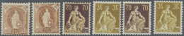 Schweiz: 1907/1908, Postfrisches/ungebrauchtes Lot Mit MiNr. 88/94 Und 101/10 Je Per Zweimal. - Sammlungen