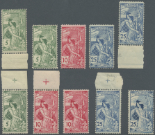 Schweiz: 1900 UPU: Lot Mit 10 Marken, Dabei 25 Rp. Von Der Nachgravierten Platte Mit Kleinem Falzrest, Sonst Postfrische - Sammlungen