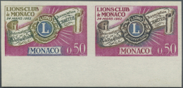 Monaco: 1963/1974, Group Of Specialities: 1963 Lions Club Imperforate Colour Proofs Incl. Sheet Of 30; 1974 Interpol Epr - Briefe U. Dokumente