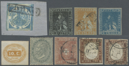 Italien: 1851/1945, Italian Area, Miscellaneous Lot On Stockcards, Varied Condition And Some Valuated Cautiously, E.g. S - Sammlungen