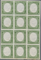 Italien - Altitalienische Staaten: Neapel: 1861, Province Napoli Over 500 Stamps 5c. Green And 10c. Ochre In Blocks, No - Naples