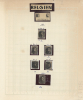 Belgien: 1849/1865 (ca.), Epaulettes/Medaillons, Mainly Used Collection Of Apprx. 220 Stamps And 13 Covers, Mounted On A - Collezioni