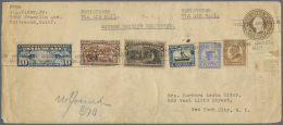Vereinigte Staaten Von Amerika: 1854-1992, Box Containing 110 Stationerys, Uprated Used Covers, Albino Print Stationery - Other & Unclassified