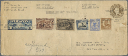 Vereinigte Staaten Von Amerika: 1854-1992, Box Containing 110 Stationerys, Uprated Used Covers, Albino Print Stationery - Andere & Zonder Classificatie