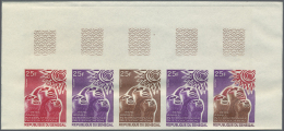 Senegal: 1967/1973, Group Of Five Epreuve D'artiste (signed Each) Plus Ten Imperforate Colour Proofs. - Senegal (1960-...)