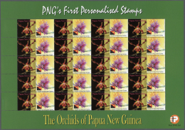 Papua Neuguinea: 2007. Lot With 500 Sheets ORCHIDS 3.35k With Personalised Ornamental Label ORCHIDS OF PNG - May River R - Papua-Neuguinea