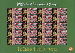 Papua Neuguinea: 2007. Lot With 500 Sheets ORCHIDS 0.85k With Personalised Ornamental Label TRADITIONAL BILUM ART #2. 20 - Papua-Neuguinea