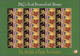 Papua Neuguinea: 2007. Lot With 500 Sheets ORCHIDS 0.85k With Personalised Ornamental Label RAGGIANA BIRD OF PARADISE. 2 - Papua-Neuguinea