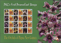 Papua Neuguinea: 2007. Lot With 500 Sheets ORCHIDS 1.00k With Personalised Ornamental Label RAGGIANA BIRD OF PARADISE. 1 - Papoea-Nieuw-Guinea