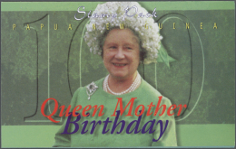 Papua Neuguinea: 2000. Stamp Pack QUEEN MOTHER BIRTHDAY CENTENNIAL Containing 4 Stamps Showing Various Photos Of Queen M - Papouasie-Nouvelle-Guinée