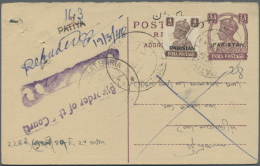 Pakistan: 1947-Modern: Rund 280 Ganzsachen (Karten, Umschläge, R-Umschläge Und Aerogramme), Meist Gebraucht, V - Pakistan