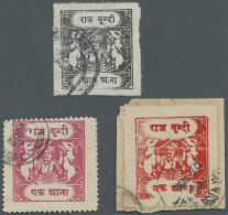 Indien - Feudalstaaten: BUNDI 1914-41 Sacred Cows: Group Of 34 Stamps, With 20 Unused And 14 Used (four On Pieces), Almo - Autres & Non Classés