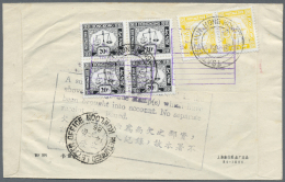 Hongkong - Portomarken: 1927/86, Three Covers: Inbound From US With 6 C. Pair 1927, Local Name Card Size Unpaid W. Green - Portomarken