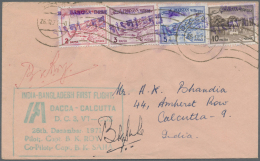 Bangladesch: 1971 Dacca-Calcutta-Dacca First Flight: Six Covers Carried On Dec. 26th, 1971 By First Flights Calcutta-Dac - Bangladesch