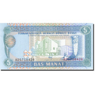 Billet, Turkmanistan, 5 Manat, 1993, Undated (1993), KM:2, SPL - Turkmenistan