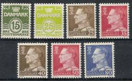 Dinamarca 0418a/424a ** Frederik IX. Fosforescente - Unused Stamps