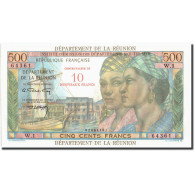 Billet, Réunion, 10 Nouveaux Francs On 500 Francs, Undated (1953), Undated - Reunion