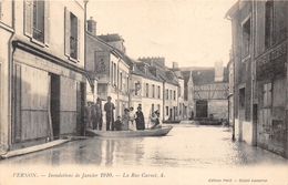 27-VERNON- INONDATION DE JANVIER 1910 - LA RUE CARNOT - Vernon