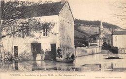 27-VERNON- INONDATION JANVIER 1910- RUE AUGEREAU A VERNONNET - Vernon