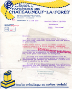 87 - CHATEAUNEUF LA FORET- LETTRE PAPETERIE CHATEAUNEUF LA FORET-CARTON ONDULE-A ROBERT LAJAUNIE BONNETERIE A EYMET-1927 - Stamperia & Cartoleria