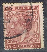 Sello 15 Cts Impuesto Guerra 1877. Variedad Impresion, Num  188 º - Impuestos De Guerra