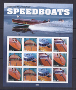 USA 41 Cent  Speedboats - Vintage Mahogany - Feuilles Complètes