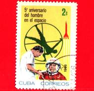 CUBA - Usato - 1966 - Astronauti - 5° Anniversario Del 1° Uomo Nello Spazio - 2 - Usados